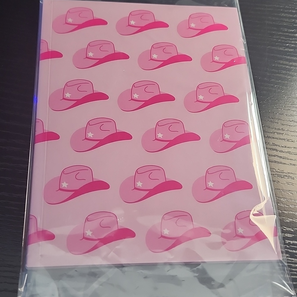Pink Cowboy Hat Pattern Notebook - Picture 5 of 5